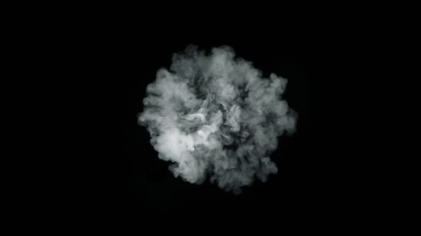 Super Slow Motion Shot Smoke Explosion Προς Κάμερα Απομονωμένη Μαύρο — Αρχείο Βίντεο