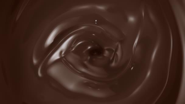 Super Slow Motion Shot Swirling Roztavené Čokolády Při 1000Fps Natočeno — Stock video