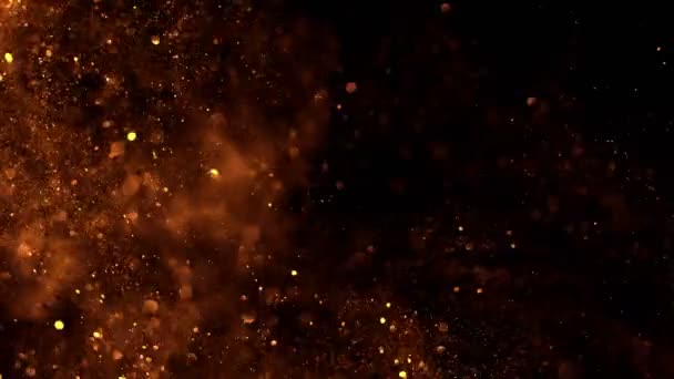 Super Slow Motion Shot Van Golden Glittering Achtergrond 1000Fps Gefilmd — Stockvideo