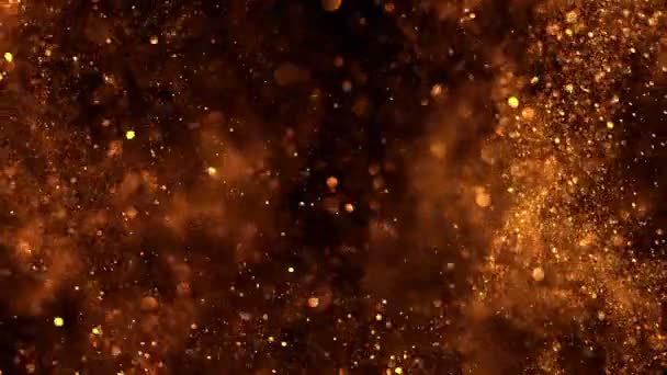 1000Fpsの黄金の輝く背景のスーパースローモーションショット 4Kで高速シネマカメラで撮影された — ストック動画