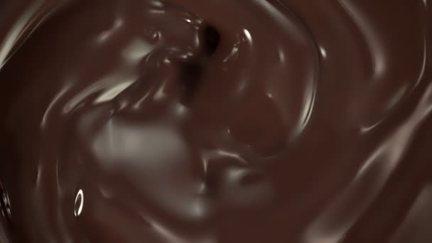 Super Slow Motion Shot Swirling Λιωμένη Σοκολάτα Στα 1000Fps Κινηματογραφήθηκε — Αρχείο Βίντεο
