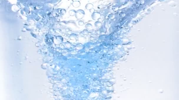 Super Slow Motion Shot Van Olie Water Blauwe Werveling 1000Fps — Stockvideo