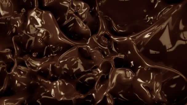 超级慢镜头飞溅融化巧克力1000 Fps 用高速电影摄影机拍摄 — 图库视频影像