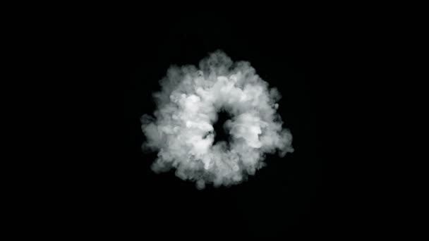 Super Slow Motion Shot Smoke Explosion Camera Izolovaná Černém Při — Stock video