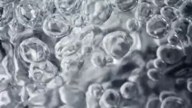 Süper Yavaş Çekim Makro Çekim Çeşitli Kabarcık Arkaplanı, 1000fps. Yüksek hızlı sinema kamerasıyla çekildi, 4K.