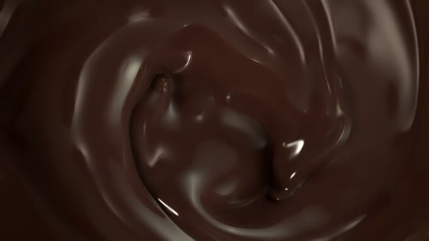 Süper Yavaş Çekim Dönen Erimiş Çikolata 1000Fps Yüksek Hız Sinema — Stok video