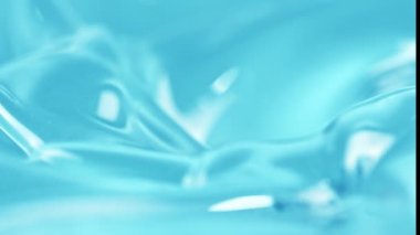 Dönen Açık Mavi Jel Sıvısı Süper Yavaş Hareketli Çekimi. Yüksek Hız Sinema Kamerası, 4k.