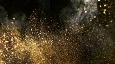 Festivalin Altın Parıldayan Arkaplanı 'nın Süper Yavaş Çekimi, 1000fps' te. 4K Çözünürlükte Yüksek Hız Sinema Kamerası ile Çekim.