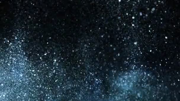 Super Slow Motion Shot Light Blue Csillogó Háttér 1000Fps Nagysebességű — Stock videók