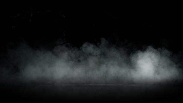 Fotografiere Super Lentă Fumului Atmosferic Plutind Încet Fundal Negru 1000 — Videoclip de stoc