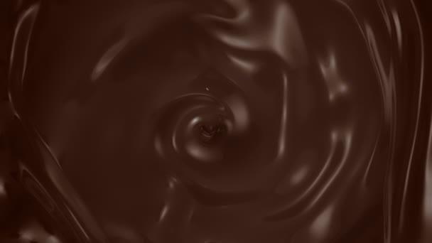 Super Slow Motion Shot Von Wirbelnder Geschmolzener Schokolade Bei 1000Fps — Stockvideo