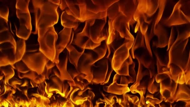 Güzel Yapılandırılmış Ateş Arkaplanı Nın Süper Yavaş Çekimi 1000Fps Karada — Stok video