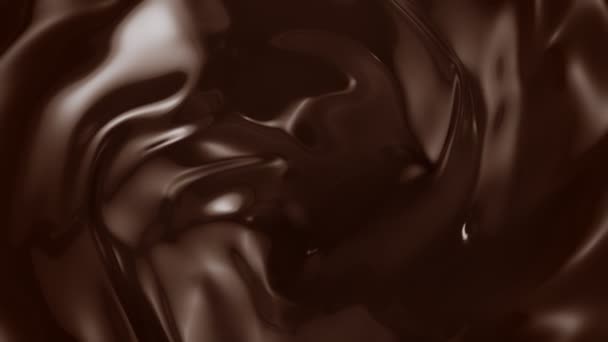 Super Slow Motion Shot Swirling Melted Chocolate 1000Fps Filmed High — Stock Video