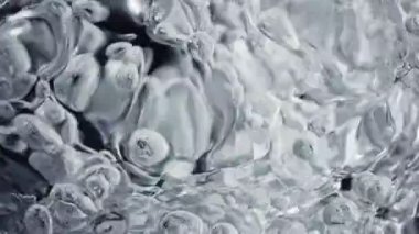 Süper Yavaş Çekim Makro Çekim Çeşitli Kabarcık Arkaplanı, 1000fps. Yüksek hızlı sinema kamerasıyla çekildi, 4K.