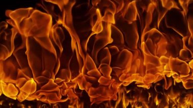 Güzel Yapılandırılmış Ateş Arkaplanı 'nın Süper Yavaş Çekimi... -... 1000fps' te karada izole edildi. 4K 'da Yüksek Hız Sinema Kamerası ile çekildi..