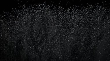 Soyut Parıldayan Kömür Arkaplanının Süper Yavaş Çekimi. Yüksek Hız Sinema Kamerası, 4K.