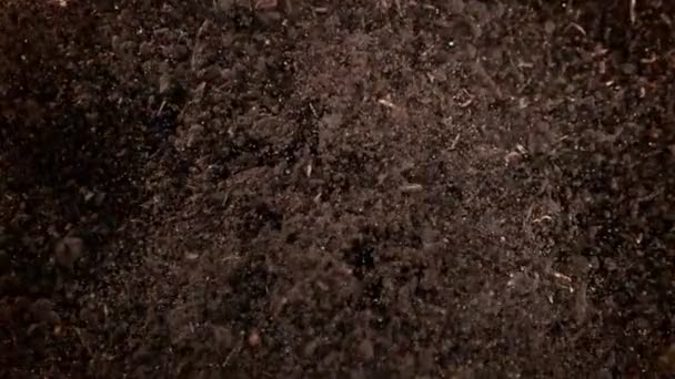 Super Slow Motion Shot Exploding Soil Camera Při 1000Fps Natočeno — Stock video