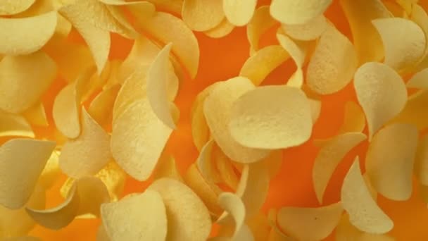 Супер Повільний Постріл Преміум Картопляних Чіпсів Камери Швидкості 1000 Кадрів — стокове відео