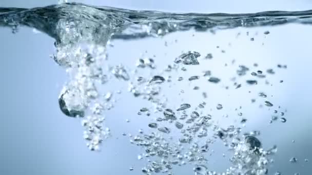Super Slow Motion Shot Splashing Bubbling Water Στα 1000 Fps — Αρχείο Βίντεο
