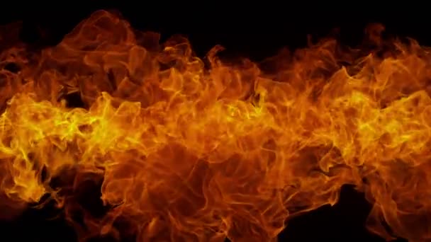 Super Slow Motion Shot Von Real Flame Massive Background Bei — Stockvideo