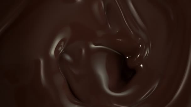 Super Rallentamento Girato Vorticoso Cioccolato Fuso 1000Fps Girato Con Cinepresa — Video Stock