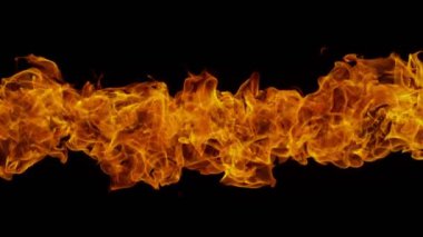 Süper Yavaş Film Çekimi, Büyük Gerçek Alev Arkaplanı, 1000fps 'de. Yüksek Hız Sinema Kamerası, 4K.