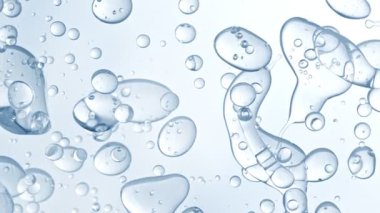 Süper Yavaş Hareketli Mavi Jel Çekimi Suyun içinde 1000fps hızla akıyor. Yüksek Hız Sinema Kamerası, 4K.