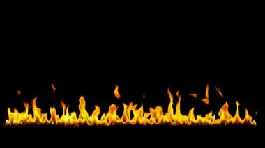 Ateş Alevlerinin Süper Yavaş Çekimi Kara Arkaplan 'da izole edildi. 4K 'de yüksek hızlı sinema kamerasıyla çekilmiş..