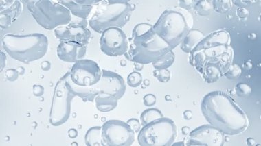 Süper Yavaş Hareketli Mavi Jel Çekimi Suyun içinde 1000fps hızla akıyor. Yüksek Hız Sinema Kamerası, 4K.