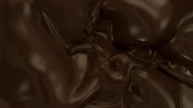Süper Yavaş Çekim Dönen Erimiş Çikolata 1000fps 'de. 4K 'da Yüksek Hız Sinema Kamerası ile çekildi..