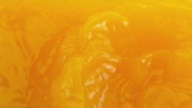 Süper Yavaş Hareket Detaylı Dalgalanan Taze Portakal Suyu. Yüksek Hız Sinema Kamerası, 4K.