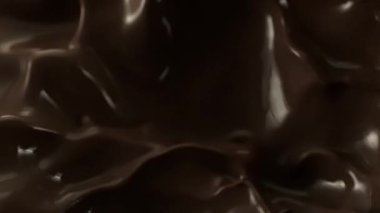 Süper Yavaş Dönen Erimiş Çikolata Hareketi, 1000fps 'de. 4K 'da Yüksek Hız Sinema Kamerası ile çekildi..