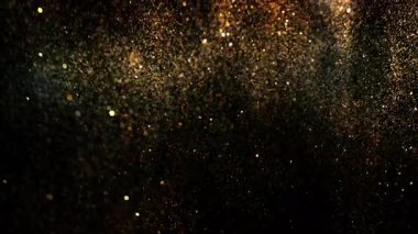 Parıldayan Altın Arkaplan 'ın Süper Yavaş Çekimi, 1000fps' de. Yüksek Hız Sinema Kamerası, 4K.
