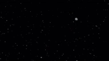 Düşen Gerçek Kar 'ın Süper Yavaş Çekimi Siyah Arkaplanda 1000 fp' de izole edildi.