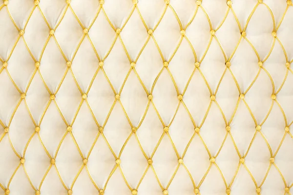 Tło Klasycznej Tapicerki Meblowej Kolorze Biało Żółtym — Zdjęcie stockowe
