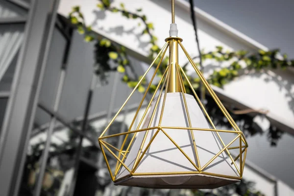 Lámpara Colgante Jardín Diseño Colgada Terraza Verano Durante Día — Foto de Stock