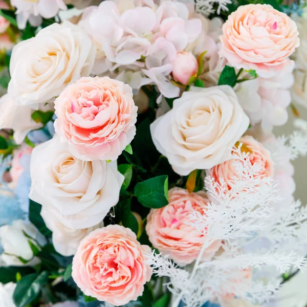 stock image Bridal bouquet of mixed colors in light colors. High quality photo