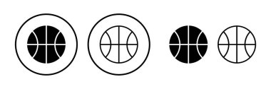 Basketbol ikonu vektörü. Basketbol logo vektör simgesi