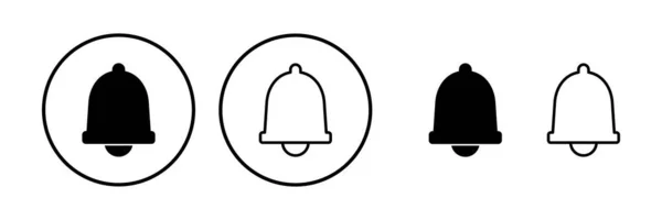 Bell Ikon Vektor Trendig Platt Stil Isolerad Anmälan Symbol Webbplats — Stock vektor