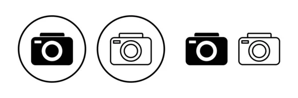 相机图标在流行的平面风格隔离 相机标志网站的设计 — 图库矢量图片