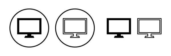 Datorikon Vektor Ikon För Datorskärm — Stock vektor