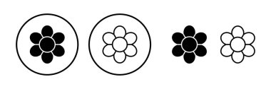 Çiçek ikonu vektörü. Çiçek ikonu. çiçek logosu