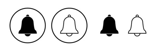 Vettore Bell Icon Stile Piatto Alla Moda Isolato Disegno Del — Vettoriale Stock