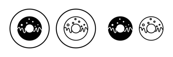 Διάνυσμα Εικονιδίου Ντόνατ Εικονίδιο Ντόνατ Λογότυπο Ντόνατ — Διανυσματικό Αρχείο