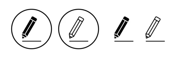 Edytuj Wektor Ikony Edytować Znak Symbol Dokumentu Ołówek — Wektor stockowy