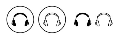 Kulaklık ikonu vektörü. Kulaklık ikonu. kulaklık