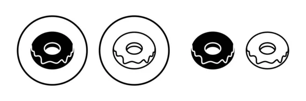 Вектор Иконок Пончика Икона Пончика Логотип Пончика — стоковый вектор