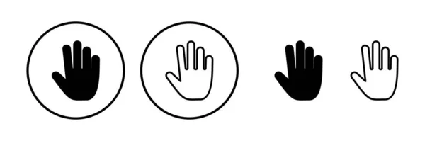 Kézikonvektor Kéz Szimbólumok Pálma — Stock Vector