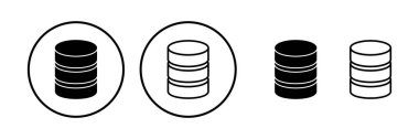Veritabanı simge vektörü. sunucu simgesi. depolama