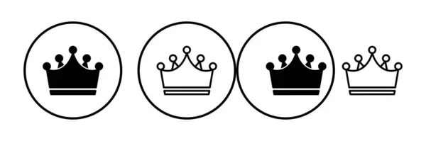 Вектор Іконок Корони Корона Символ Дизайну Веб Сайту — стоковий вектор